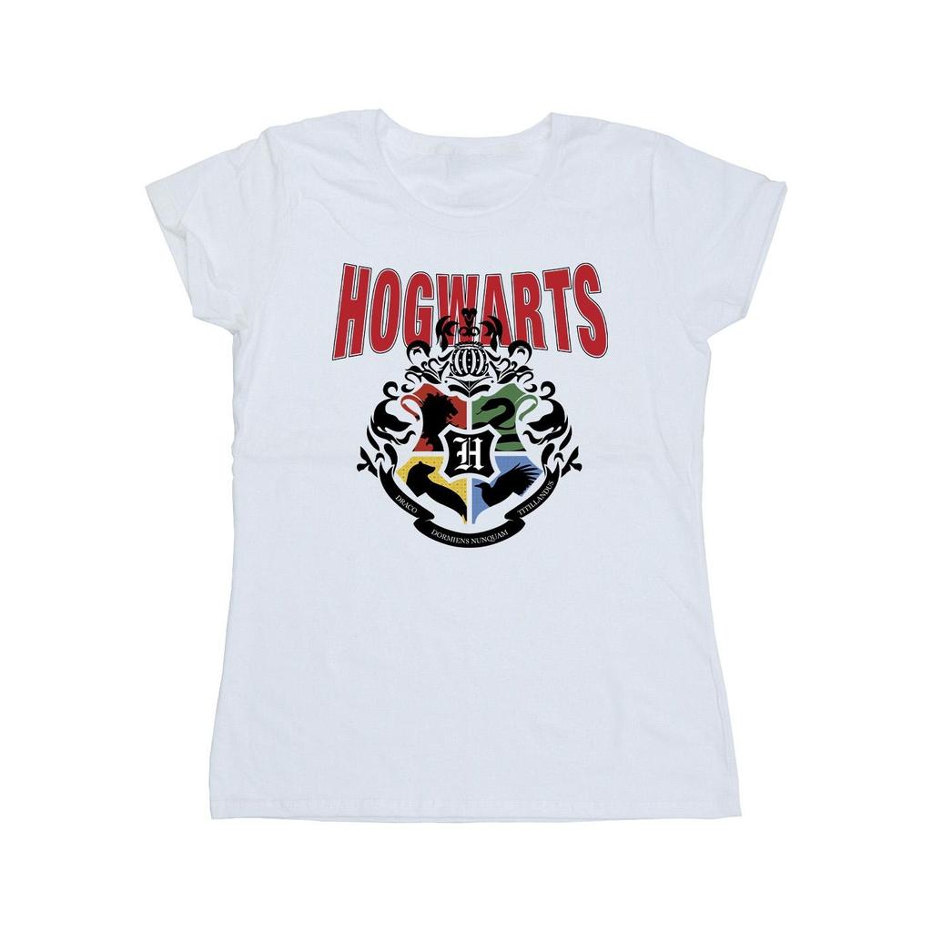 HARRY POTTER Womens/Ladies Hogwarts Emblem Cotton T-Shirt
