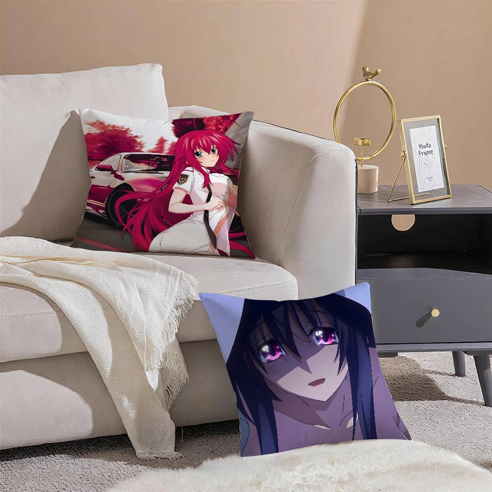 Anime Cartoon High School DxD-Beautiful Pillow Case Silky Elegant Comfort Sofa Bed  Invisible Zipper Beach Pillowcase
