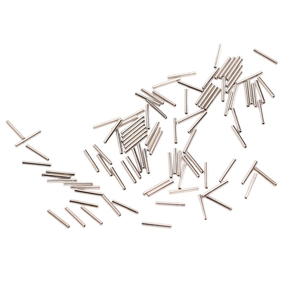 200PCS Single Tube Fishing Crimp Sleeves Copper Crimp Sleeves Connector  Wire Rope