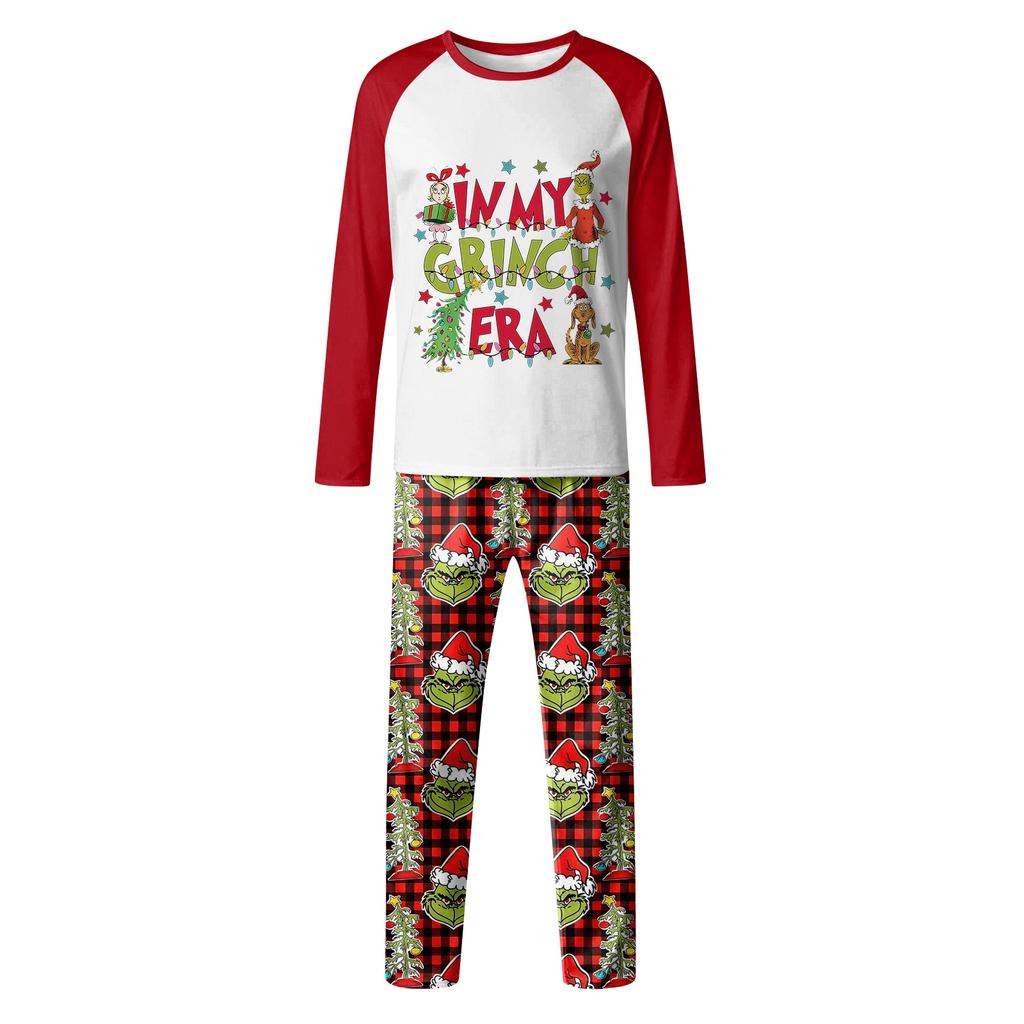 Family Matching Print Sets Pajamas Loungewear Outfits Family Matching Long Sleeve Tops+Pants Set