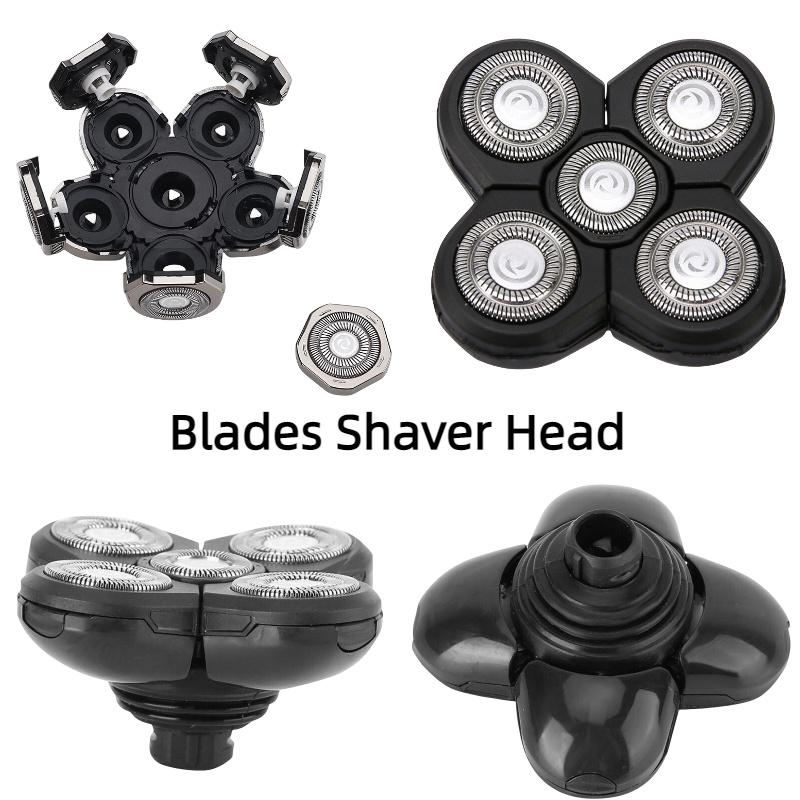 Intelligent Floating Shaver Head With 5 Blades Detachable And Washable Shaving Razor Replacement