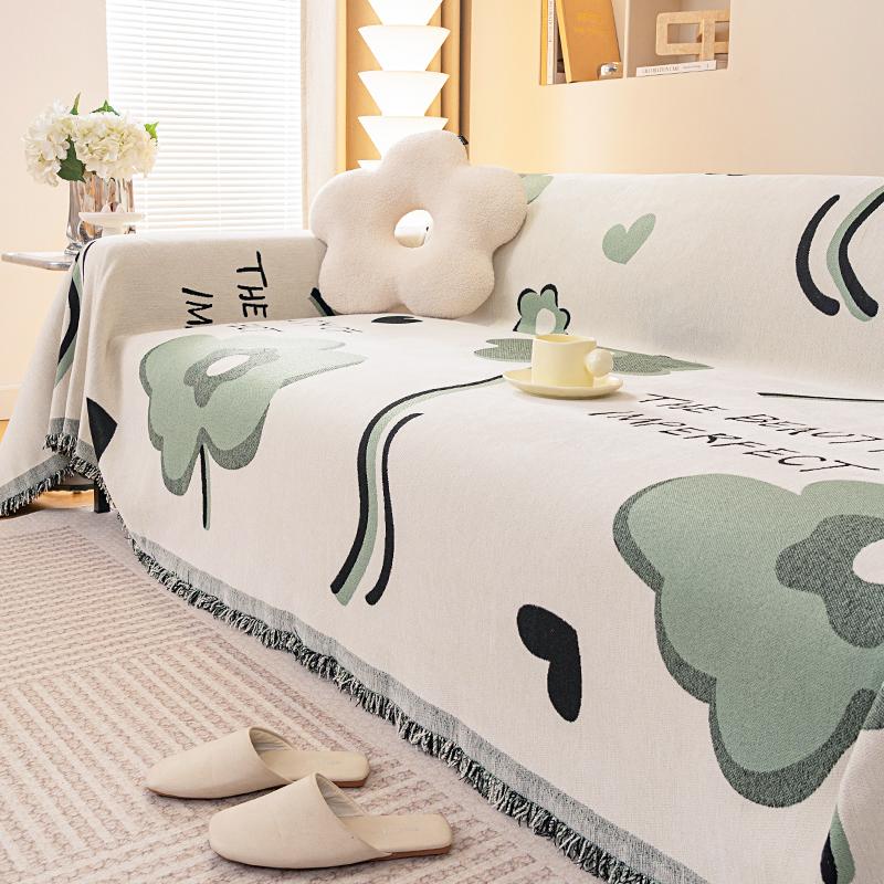 

Чехол для дивана из шенилла с цветочным узором, полотенце для дивана с защитой от царапин, универсальная всесезонная ткань для защиты мебели для дивана, спальни, 180x260cm