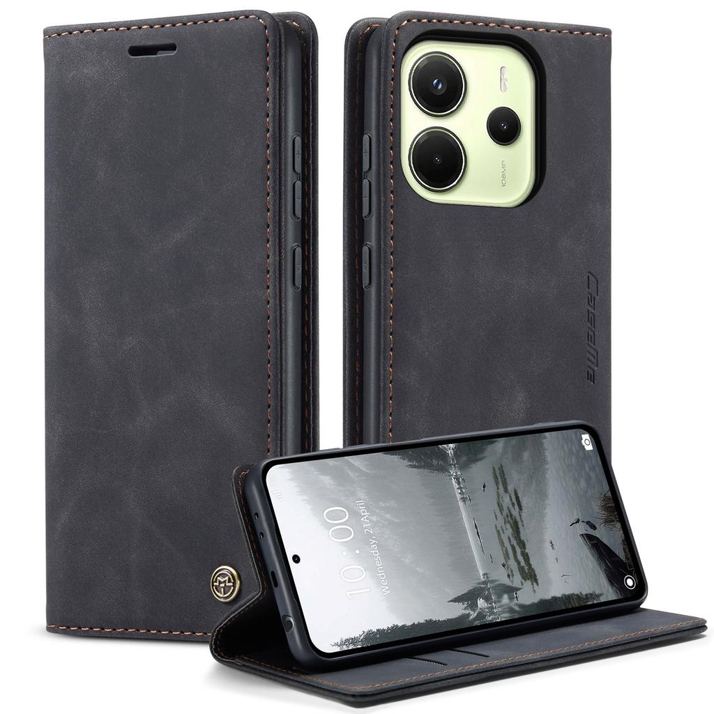 Pro Xiaomi Redmi Note 14 4G (164,84 mm) Peněženkové pouzdro CASEME řady 013 PU kůže kryt na telefon stojánek
