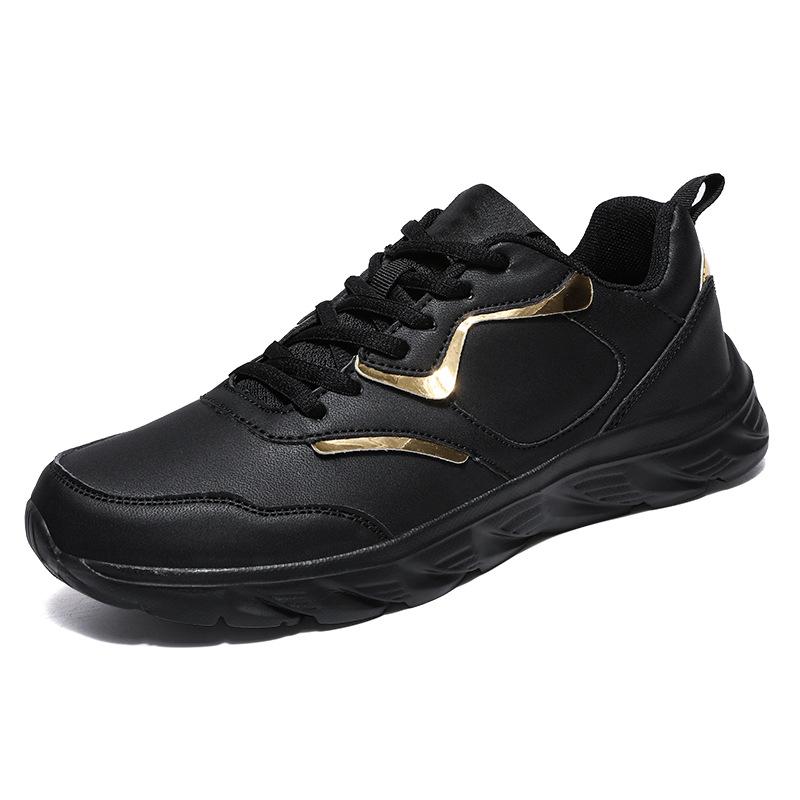 Mode Wasserdichte Leder Herrenschuhe Leichte Freizeitsneaker Mode Rutschfeste Walking Schuhe Schnürschuhe Laufschuhe Zapatos Hombre
