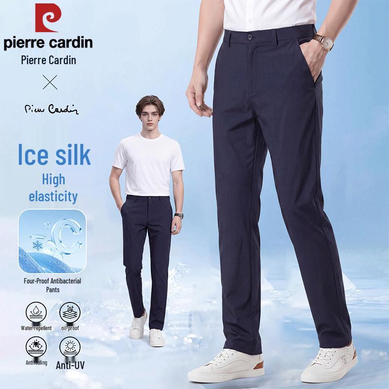 Pierre Cardin Men s Ice Silk Straight Fit Business Casual Pants 40