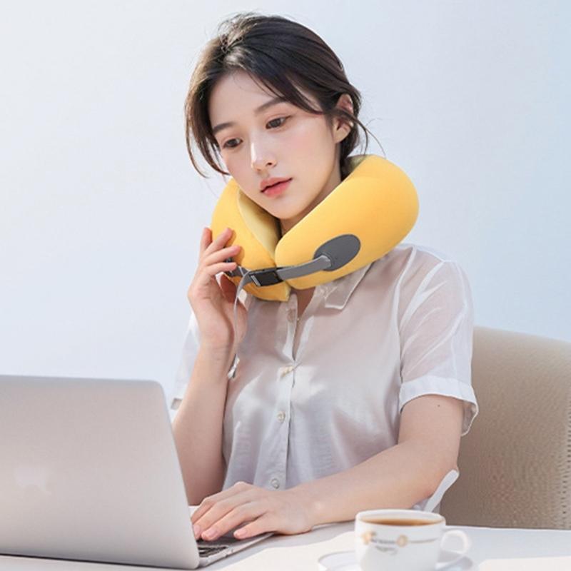 Memory Foam Travel Neck Pillow for Head and Neck Support Soft U Shape Cushions for Airplanes Car Home Office