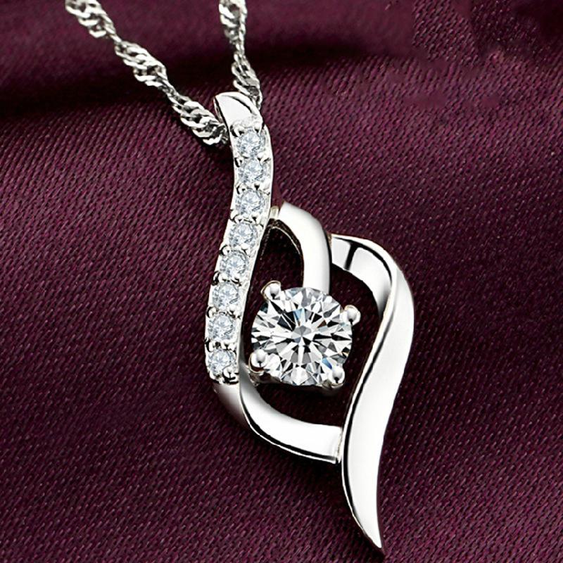 925 Silver Necklace Pendant Dolphin AAA Zircon For Women Fashion Clavicle Chain Necklaces Wedding Party Jewelry Gift