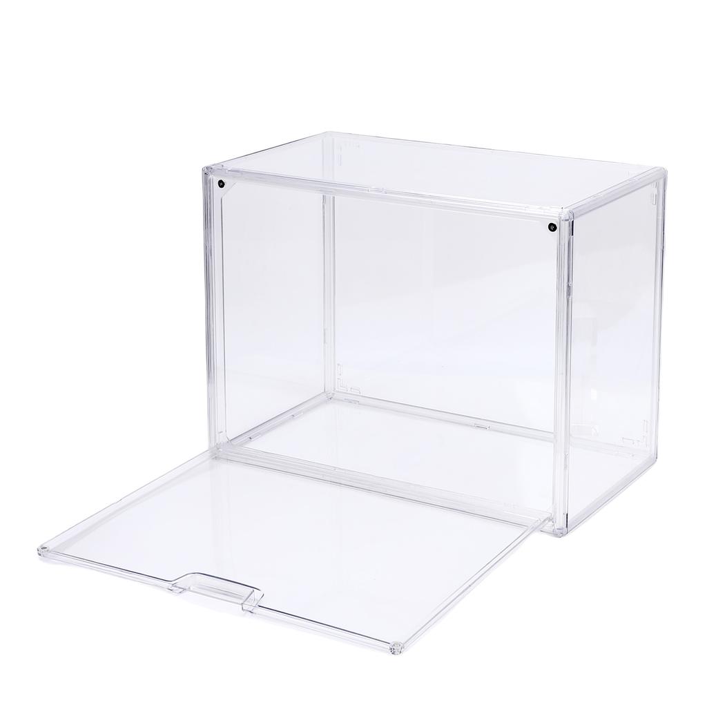 Figures Display Case Transparent Acrylic Airtight Stackable Figures Showcase for Dolls Collectibles Books