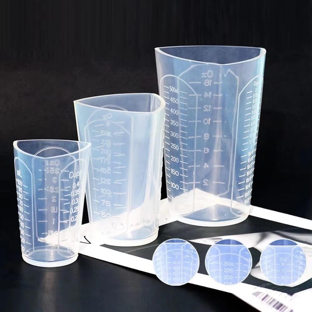 50ML-1000ML Graduated Measuring Cup Triangle Transparent Liquid Container Epoxy Resin Silicone Silicone Molds