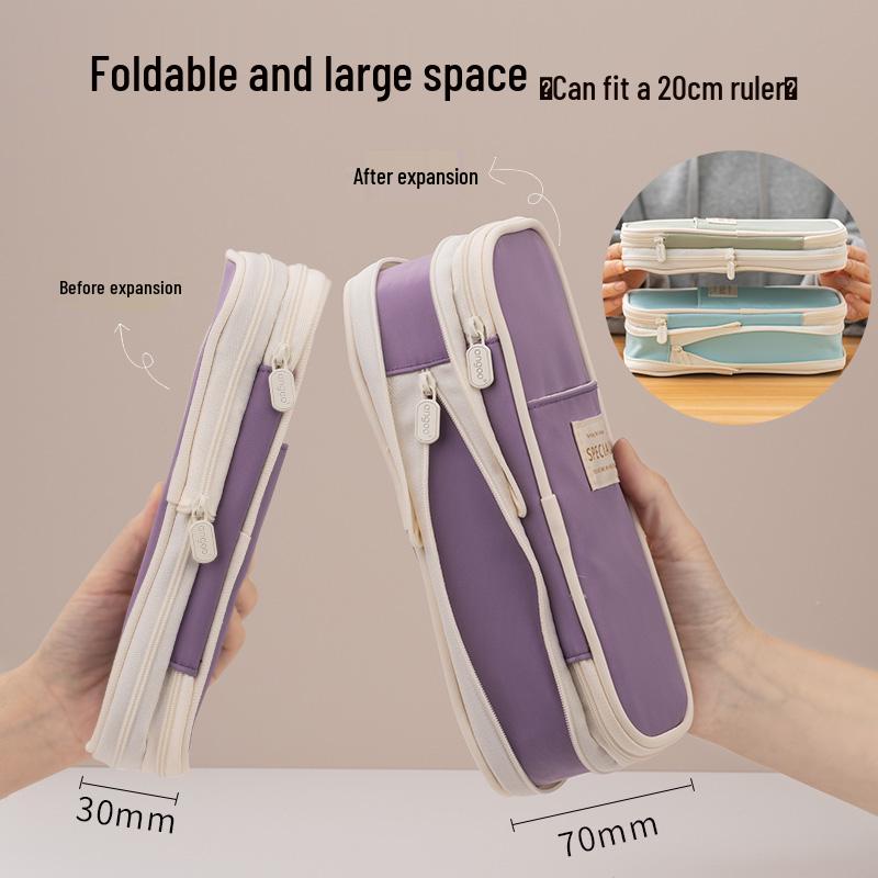 Angoo Large Capacity Pencil Case for Middle School Students