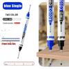 1/4Pcs Long Head Deep Hole Marker Pen Woodworking Decoration Permanent Marker Pen Waterproof Metal Perforating Pen