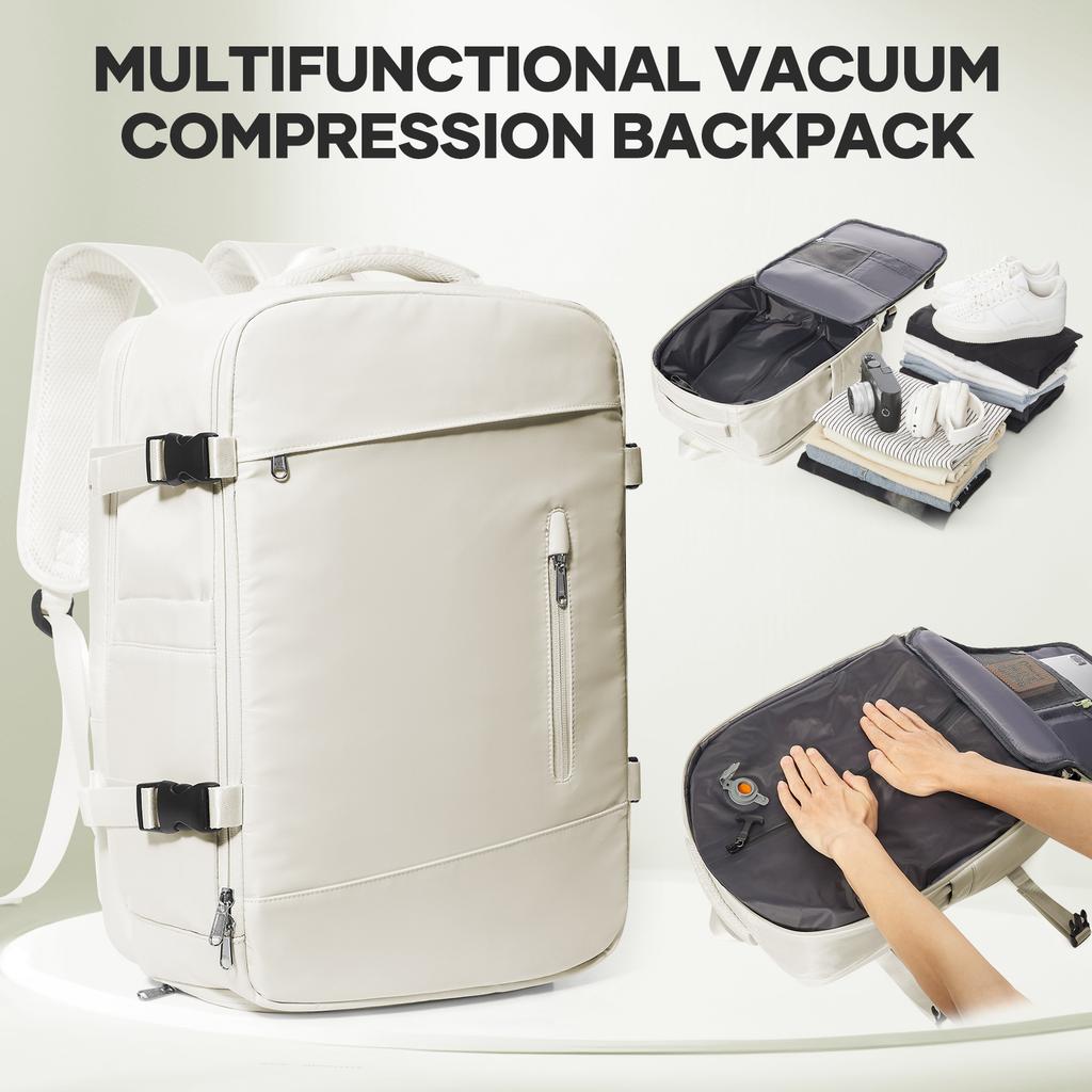 Vacuum Compression Backpack Large Capacity Travel Business Use, Cabin Carry On Backpack Durable Travel Backpack Hiking Daypacks
