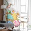 Bird Easter Eggs Plant Leaves Flowers Tulle Voile Curtains for Bedroom Living Room Window Curtain Sheer Curtains Organza Drapes