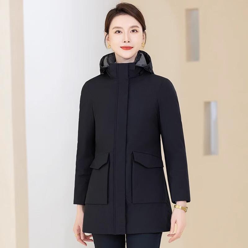 Teluoman Unisex Mid-Length Professional Down Jacket