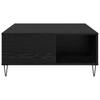 Coffee Table Black Oak Look 80 X 80 X 36.5 Cm Engineered Wood