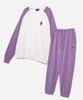 Yale Embroidery Dan Loungewear Set Ivory/Vintage Purple