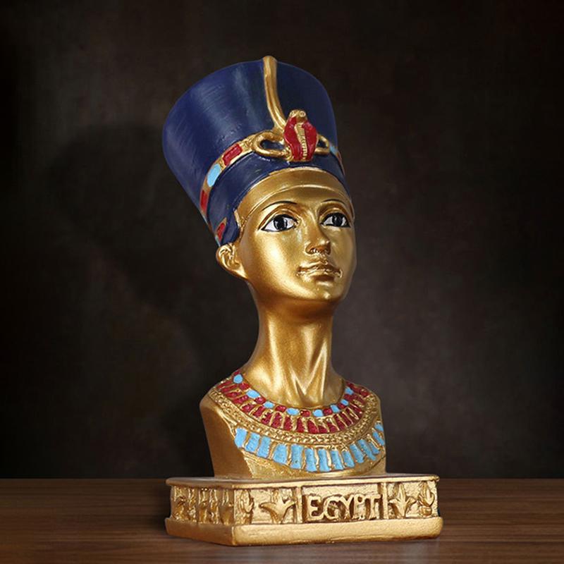 Egyptská královna Ornament Pryskyřice Retro Umění a řemesla Stolní dekorace do obývacího pokoje Dárek Afrika Suvenýr