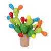 Holz Stapel Kaktus Spielzeug Pädagogisches Vorschulspielzeug Lustige Bunte Bau- und Stapel Kaktus Blöcke