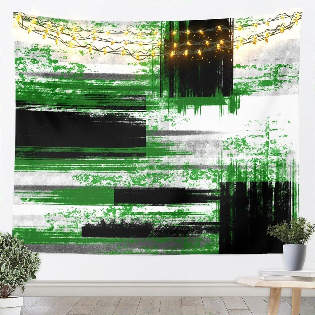 Black Black White Tapestry Kids Abstract Art Design Wall Art for womem Modern Geometric Wall Hanging Blanket Breathable Soft