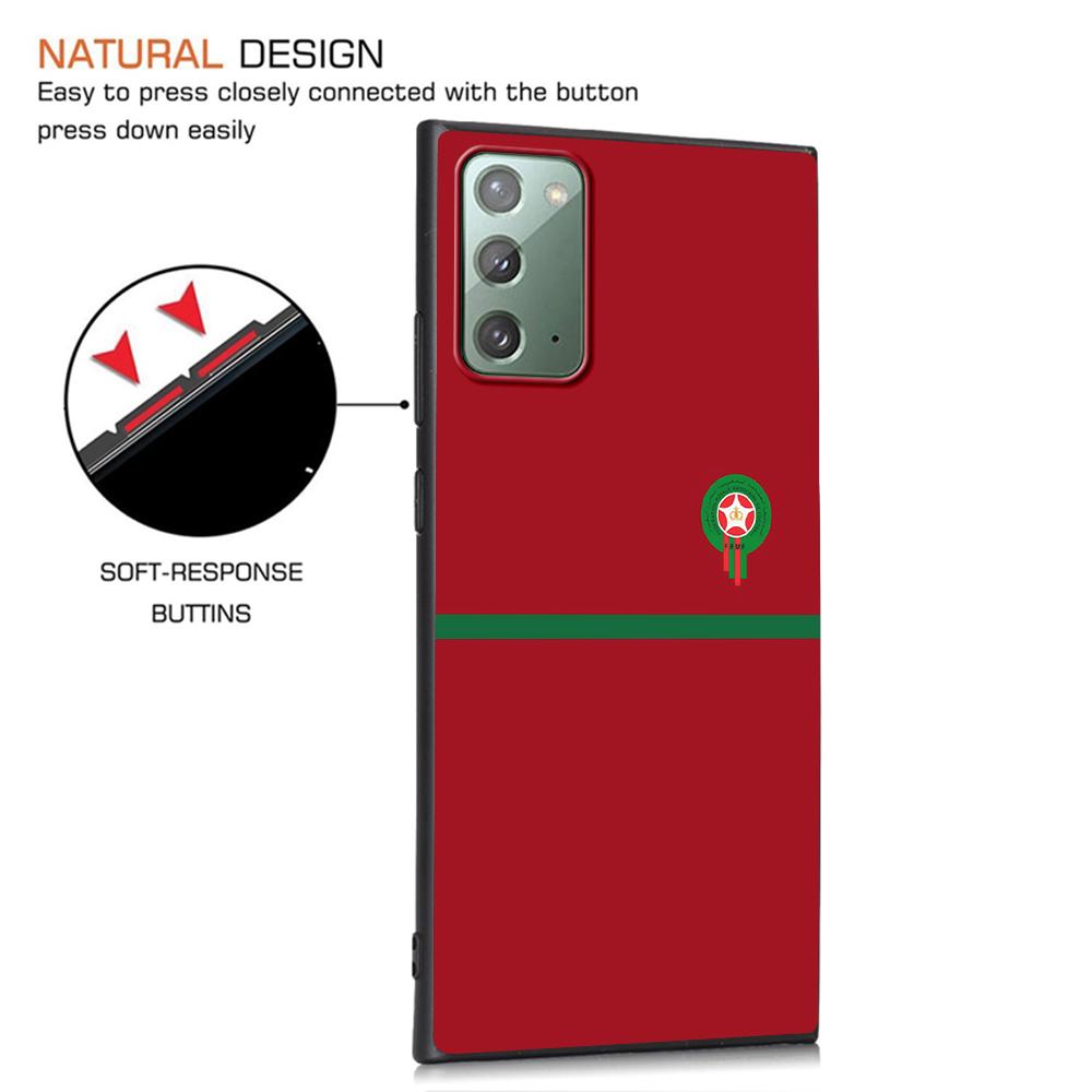 Morocco Flag Case for Samsung Galaxy Note 20 Ultra 10 Lite 9 8 A53 A52 A12 S22 S21 FE S20 Plus Silicone Black Phone Cover