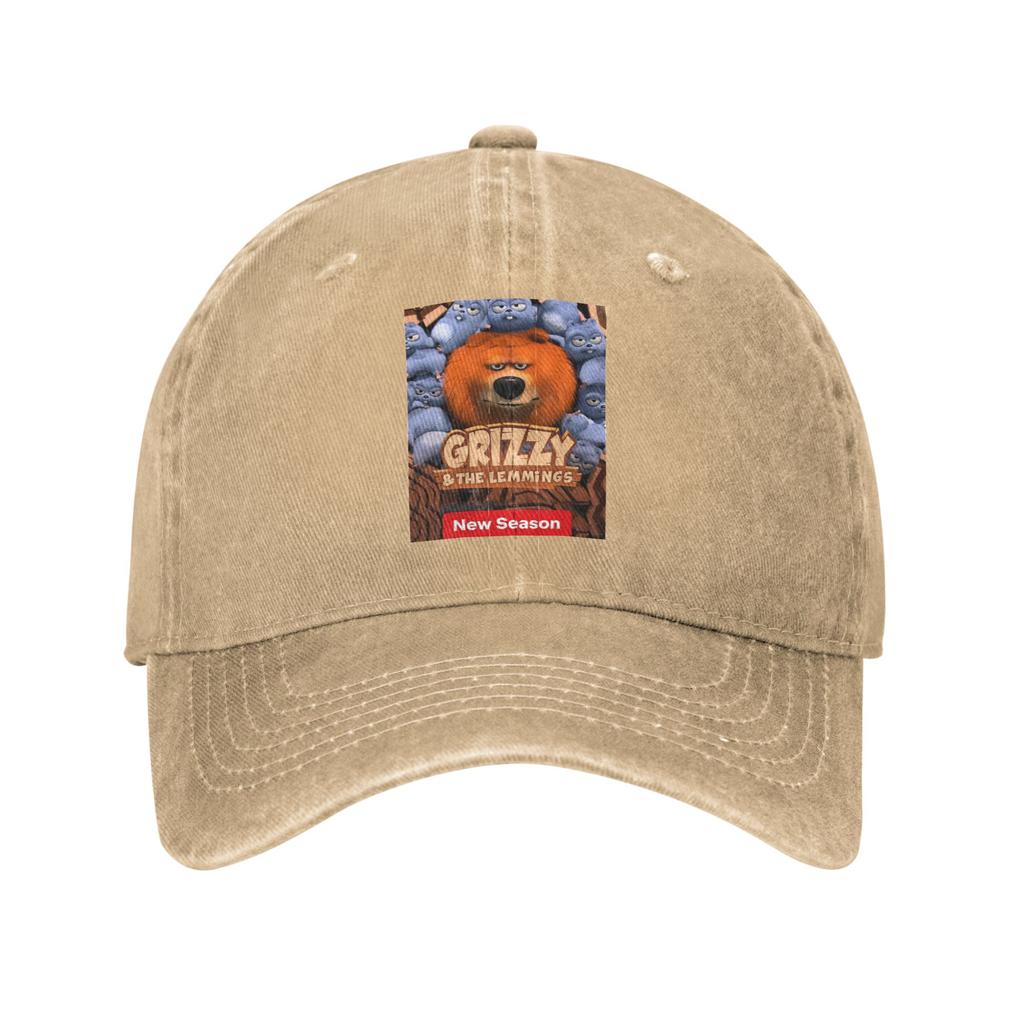 Animation Grizzy and the Lemmings Cartoon Anime  Denim Fabric Cap Casual Baseball Caps Hat Summer Unisex Baseball Hats