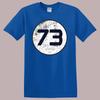 Sheldon Cooper 73 Symbol Big Bang Theory Men's Royal Blue T-Shirt Size S-5XL Unisex T-Shirt