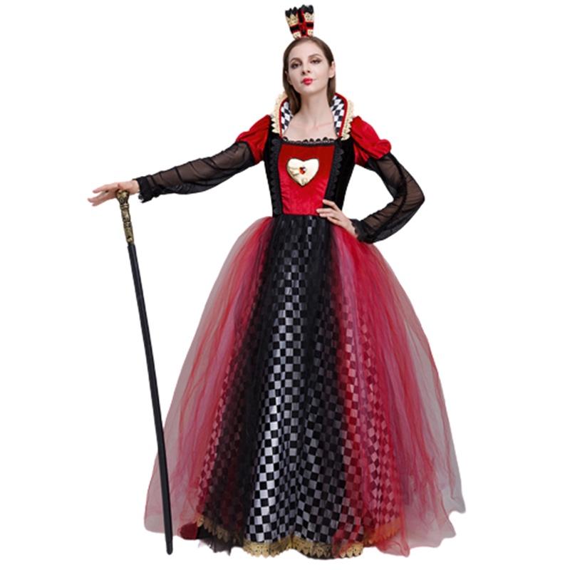 Alice In Wonderland Queen Of Hearts Halloween Costume Vintage Unique Look
