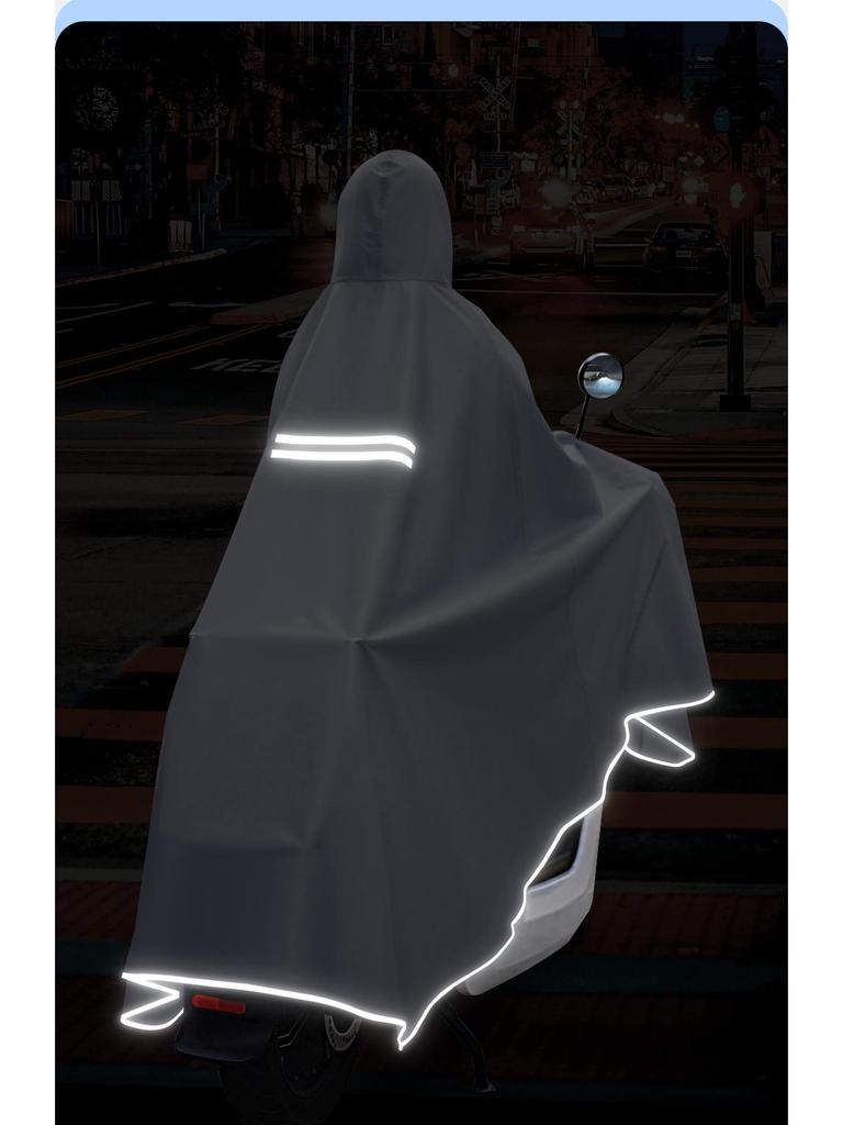 Unisex Electric Car Raincoat: Long, Full-Body, Extra Thick, Waterproof Poncho for Motorcycle Use