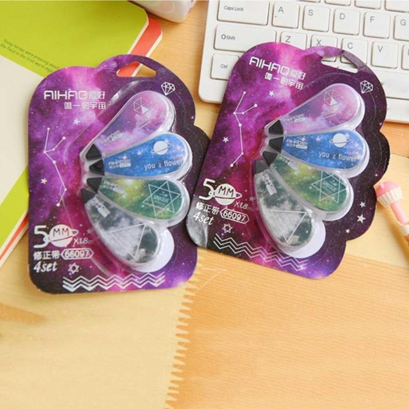 

4 шт./компл. корректирующая лента, канцелярские принадлежности, студенческий приз, подарок, связанный с продвижением, школьные канцелярские товары