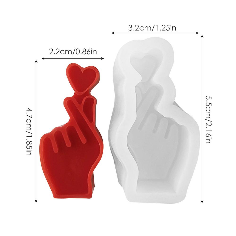 

1pcs Love and Heart Gesture Fondant Cake Silicone Mold Handmade Chocolate Cake Baking Mould, Resin Epoxy Silicone Molds
