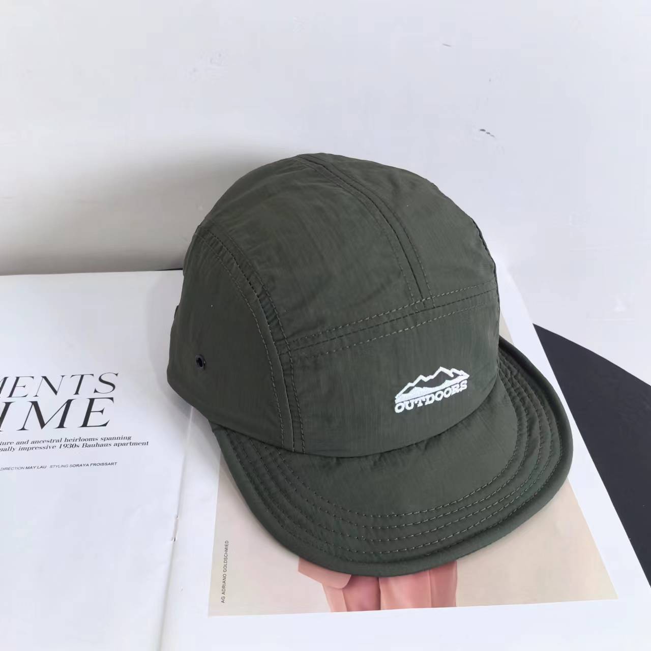 

Кепка для бега с козырьком для студента, мужская, высококачественная, с короткими полями, мягкая, из пяти частей, бейсбольная кепка для детей M（56-58cm）