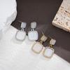 Elegant Geometric Square Earrings for Women - Stylish, High-End Design