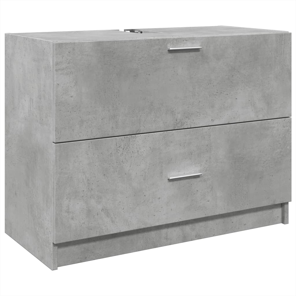Bathroom Vanity Unit Concrete Grey 78 X 37 X 59 Cm Particleboard