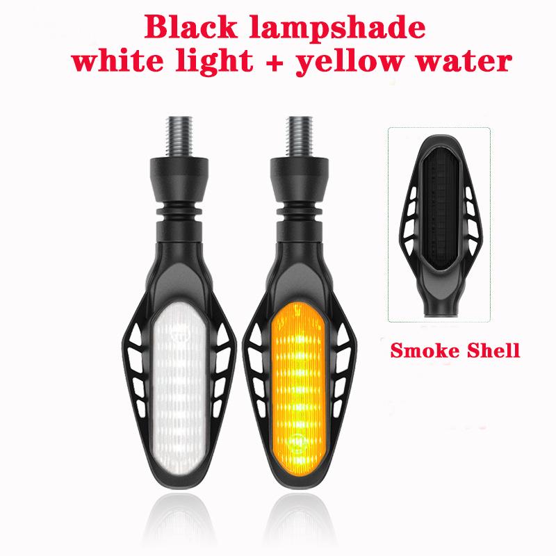 Motorcycle LED Signal Lights 16LED Motorcycle Directional Indicator Turn Signal DRL Light Flowing Taillight Daytime Running Lamp