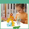 Wooden Lions Cows Elephants Animals Stacking Toy For Children Balance Play Educational Kids Gift