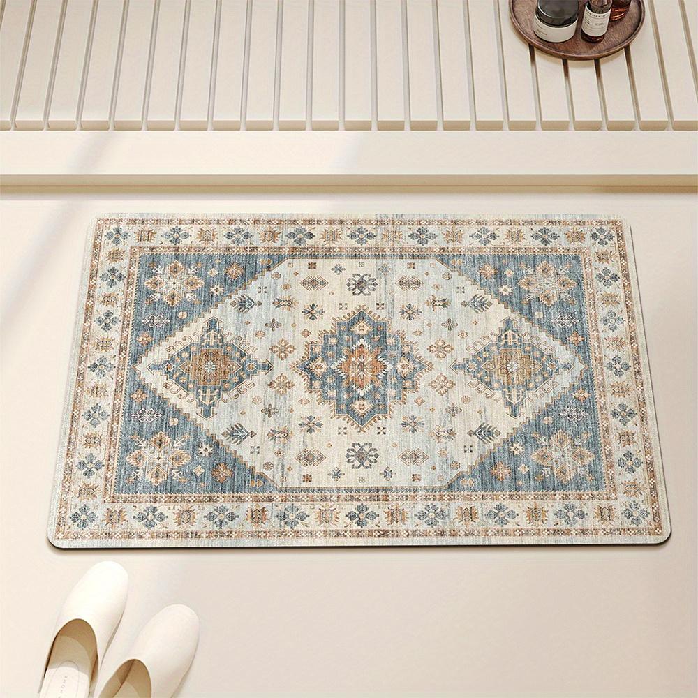 Vintage Patterned Carpet Entrance Bathroom Splicing Bohemian Non Slip Wear Resistant Mats Home Decoration