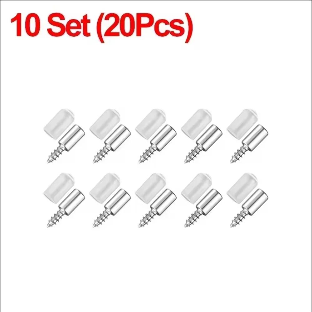 40/20 Pcs Self-Tapping Shelf Support Pegs - Anti-Slip Sleeve Design for Closet & Shelf Partition Brackets, No-Drill Installation