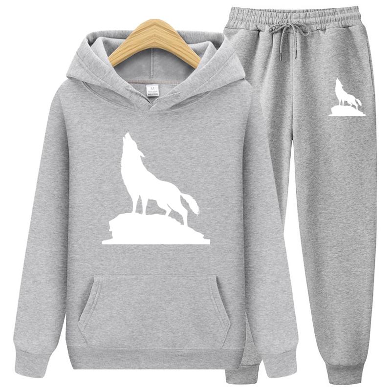 Autumn Winter Women's Hoodie Suit  Trousers Leisure Running Sports Sets Print Two-Piece Set Fashion Jogging Tracksuit