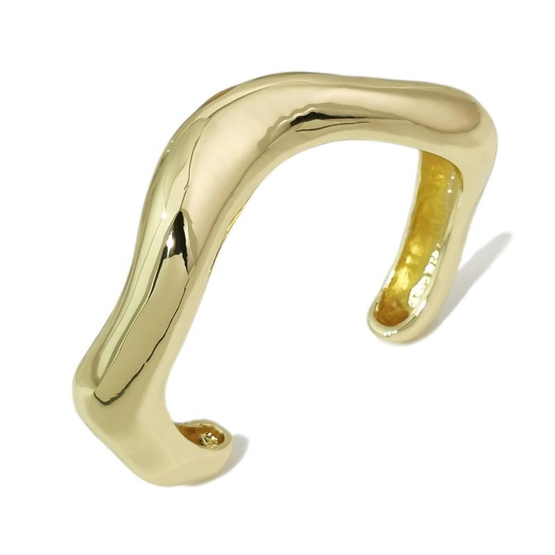 Pulsera de puño de metal grueso y pesado exagerada para mujer, pulsera de brazo ancha irregular gótica punk, joyería, pulsera punk para hombre