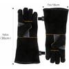 Extreme Heat & Fire Resistant Gloves Leather with Kevlar Stitching,Mitts Perfect for Fireplace, Stove, Oven, Grill, Welding, BBQ, Mig, Pot Holder,
