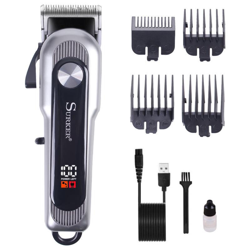 

SURKER Professional Hair Clipper Cordless Rechargeable LED Display Barber Trimmer for Men