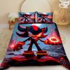Teens Sonic Duvet Cover Set Bedding Set Comforter Cover Machine Washable for Bedroom Decor Children Teens Birthday Gifts