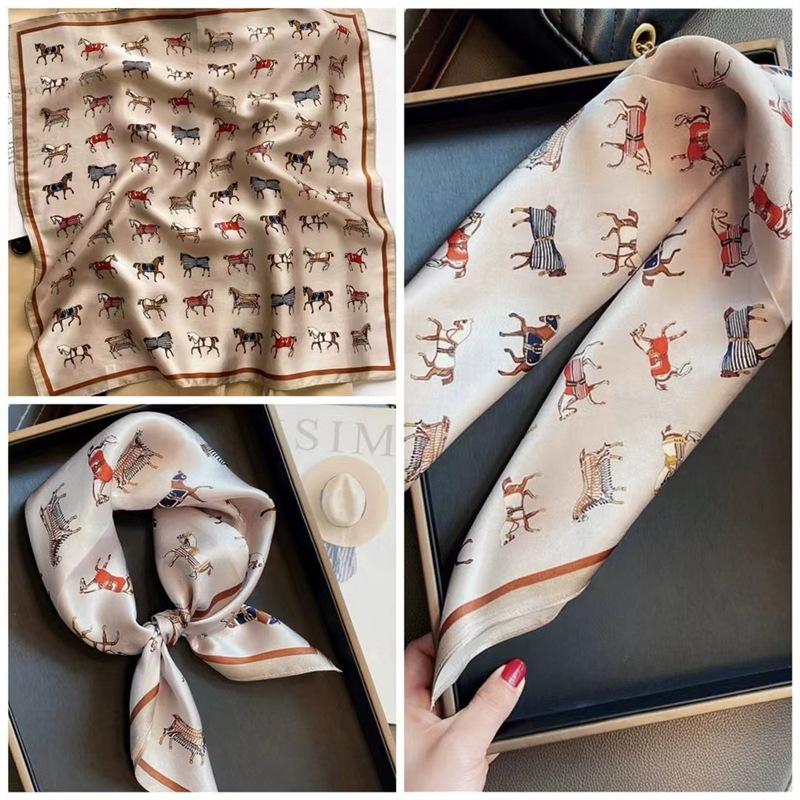 Nice Small Scarf Korean Ins Style All-match Fashion Summer Decorative Square Tie Hair Band Thin