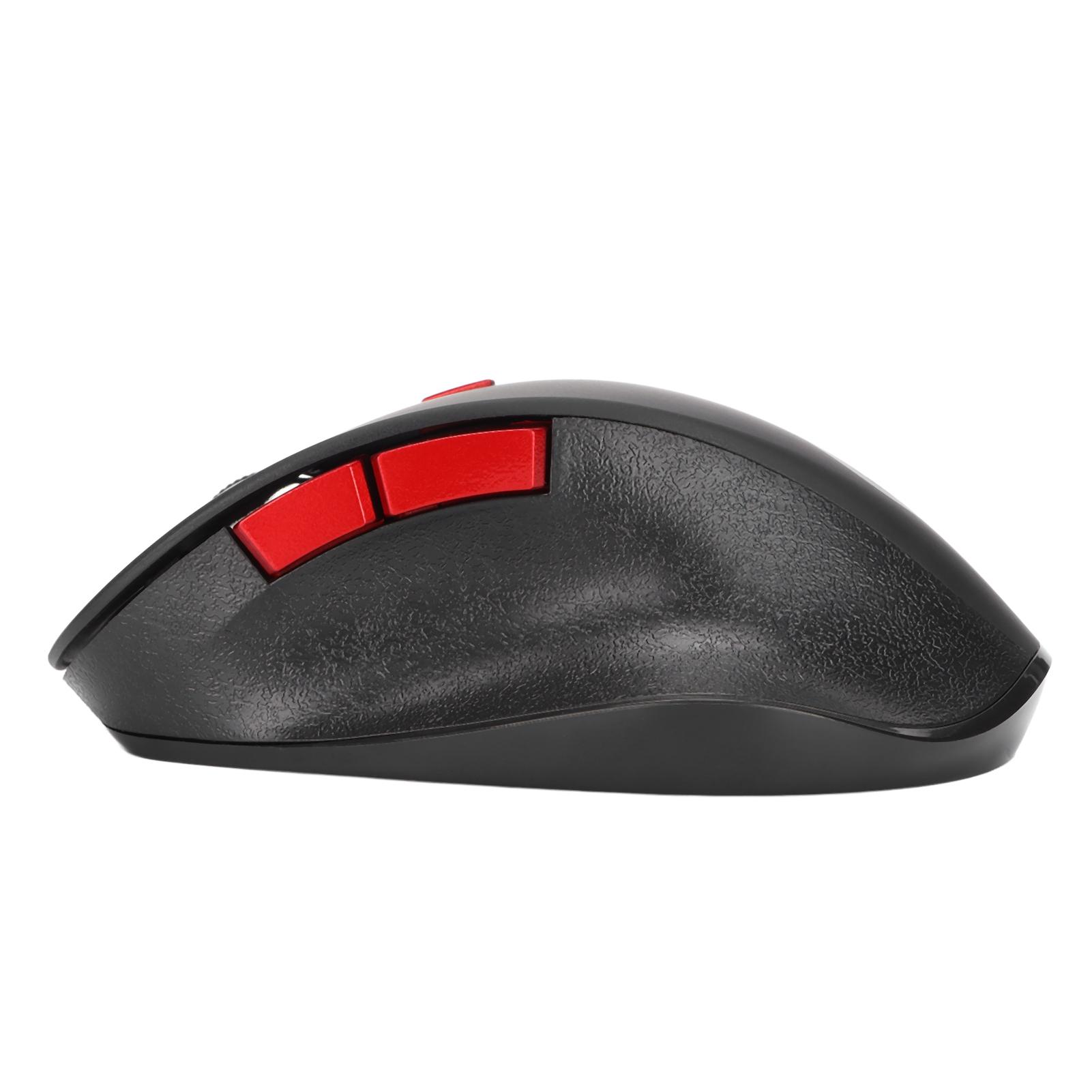 

Wireless Mouse 2.4GHz 800 1200 1600 2400 Dpi 6 Button 10m Feel Comfortable Power Saving Office MouseBlack чорний
