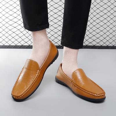 Luxuriöse Bequeme Weiche Sohle Slipper Schuhe Herren Handgefertigt Spaltleder Business Büro Schuhe Lässige Fahr-Flats Slipper