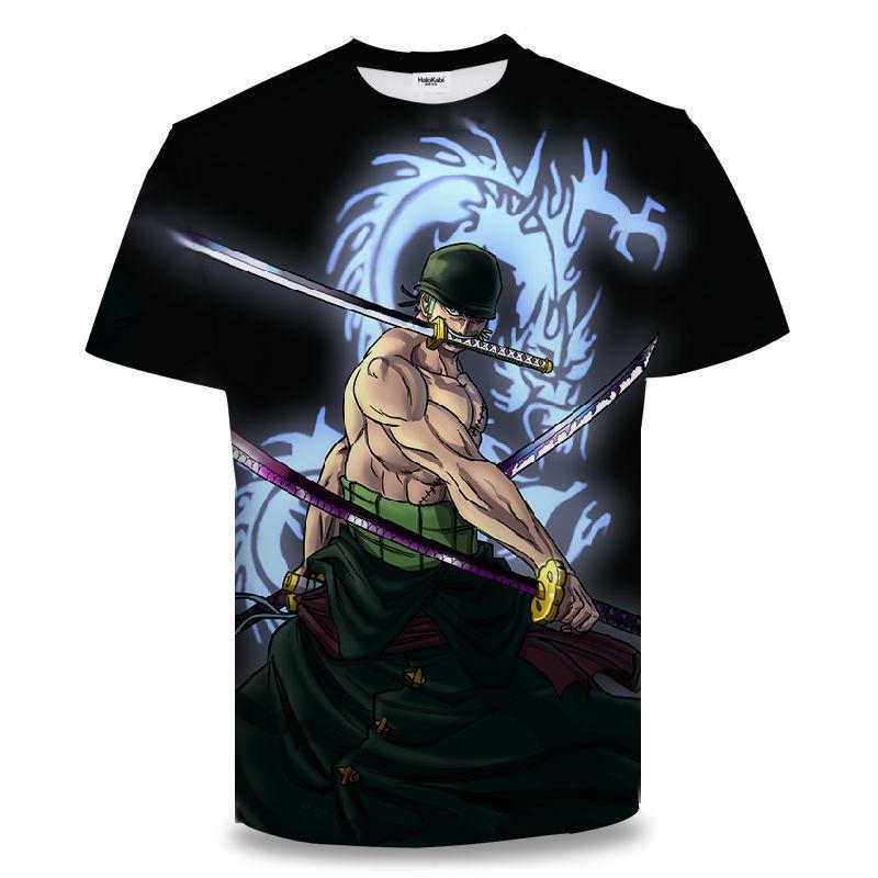 Men T Shirts Cartoon Anime T-shirt 3D Printed Tee Solon Fashionable Casual Printed Tops Short Sleeved Summer Apparel