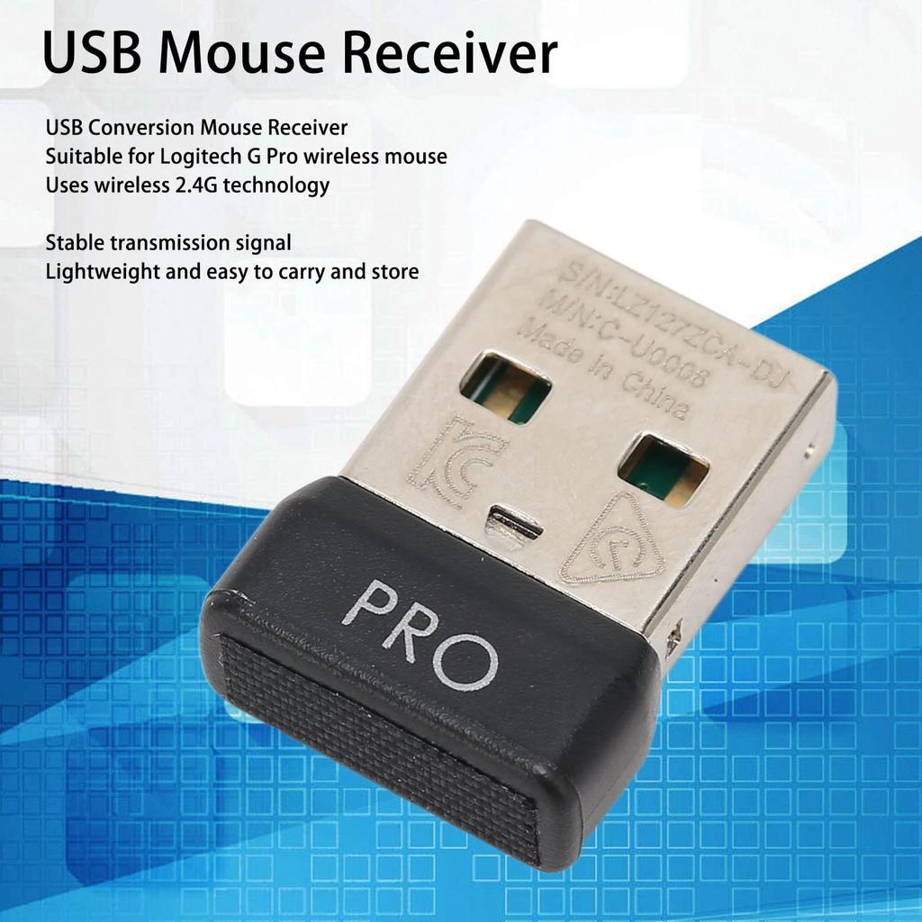 Wireless USB Mouse Receiver for Logitech G Pro, Easy To Replace, Compact and Easy To Store, For Logitech G Pro Users