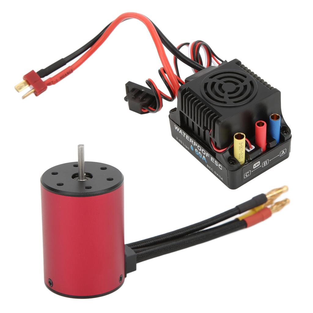 S3650 4300KV Brushless Motor 60A Brushless ESC Combo Set for 1 10 RC Car Upgrade Parts