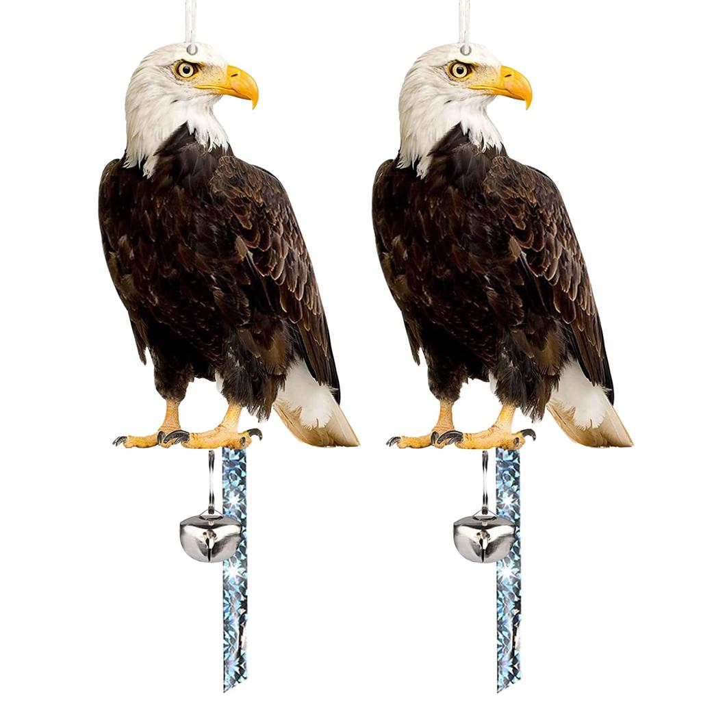 Sac Taske Bird Repellent, Realistic Hawk, Eagle, and Kite Design, Bird Deterrent, Pigeon Repellent, Crow Repellent, Bird Pest Control (Hawk, Set of 2)