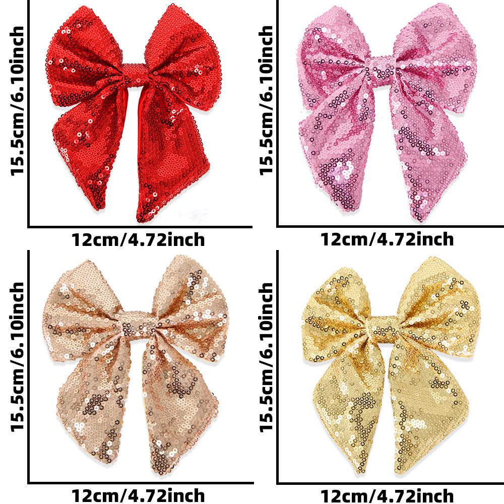 Festive Christmas Decorative Bow With Iridescent Sequins For Stunning Tree Dcor